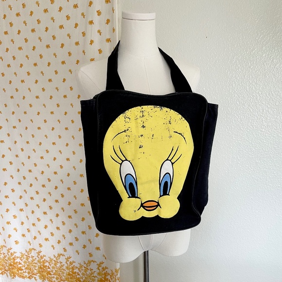 Vintage Tweety Bird Looney Tunes Tote Bag 1998 US Postal Service Carrier - Picture 1 of 5